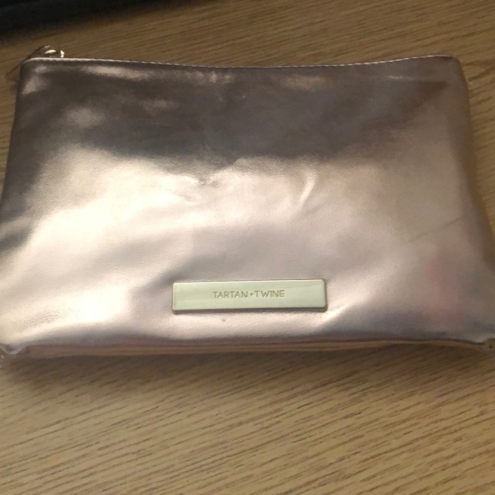 Gold Tartan and Twine makeup bag